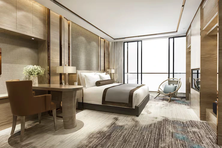 Modern apartment bedroom placeholder image