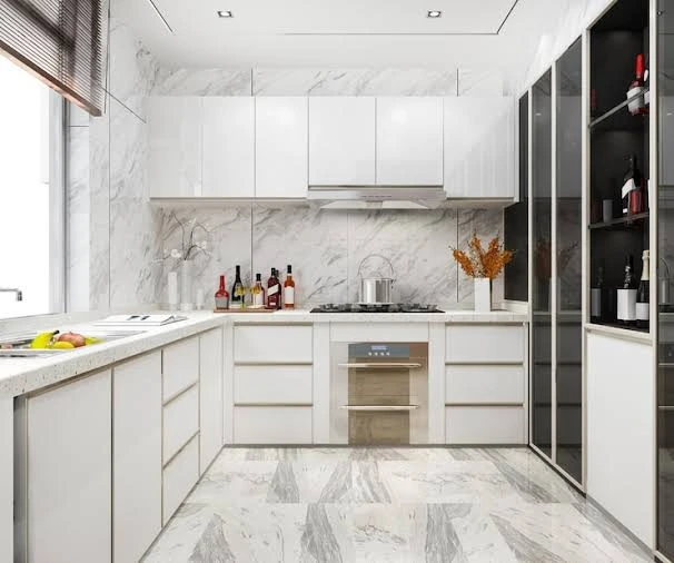 Modern apartment living room and kitchen placeholder image